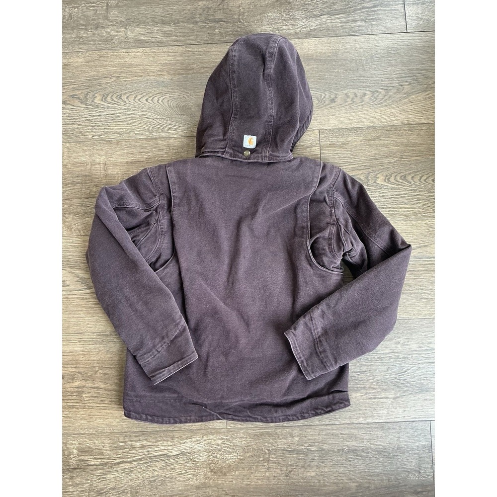 Vintage Women's Removable Hooded Plum Carhartt Jacket Purple Small - Picture 4 of 9